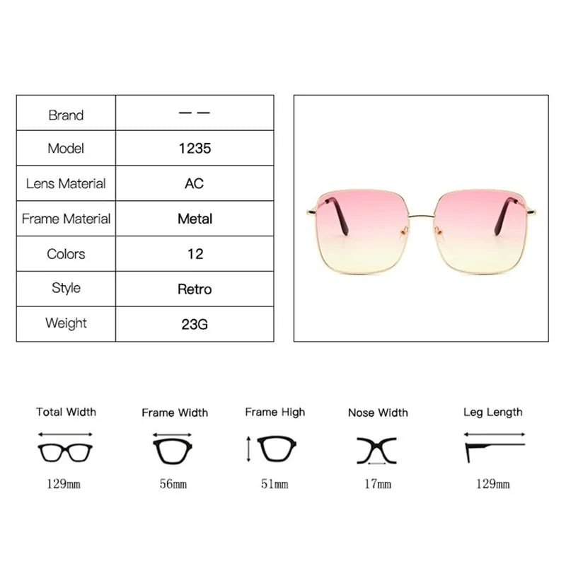 Elegant Square Sunglasses