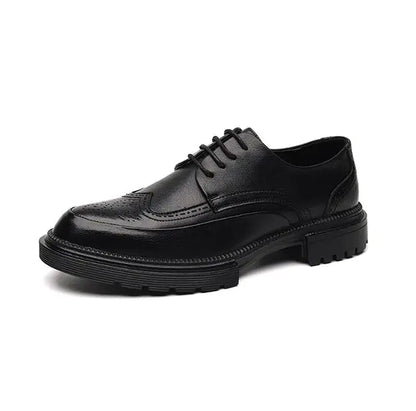 Men's Elegant Leather Brogue Platforms-1