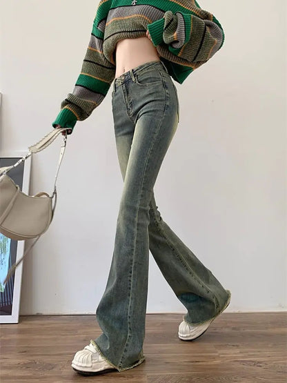 Retro High-Waist Schlagjeans-1