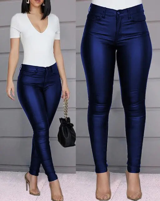 Chic Slimline Pencil Trousers-1