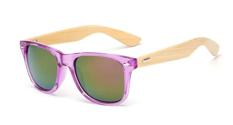 EcoChic Quadratische Bambus-Sonnenbrille