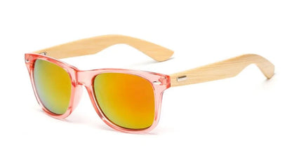 EcoChic Quadratische Bambus-Sonnenbrille