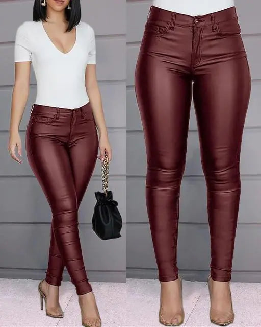 Chic Slimline Pencil Trousers-1