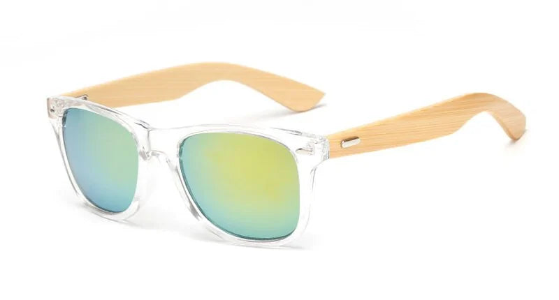 EcoChic Quadratische Bambus-Sonnenbrille